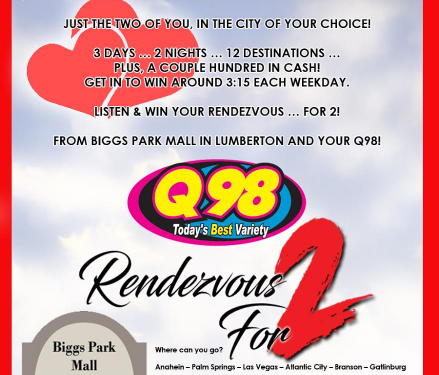 Rendezvous for 2 from Q98 and Biggs Park Mall