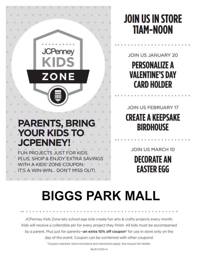 JCPenney Kids Zone Savings Fun Biggs Park Mall Jcpenney kids zone savings fun biggs park mall