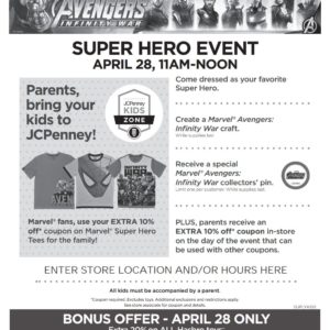 Avengers Super Hero Event at JC Penney