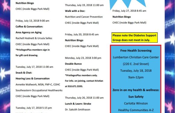 Southeastern Community Health Education Center July Newsletter