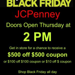 JC Penney Black Friday Information