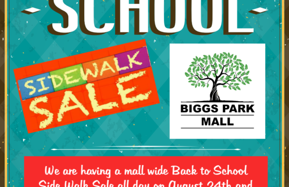 Back to School Sidewalk Sale on August 24 & 24