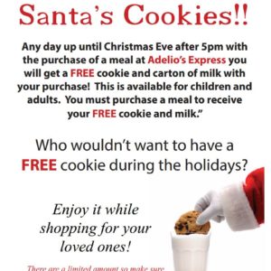 Free Cookies with Purchase from Adelio’s Express