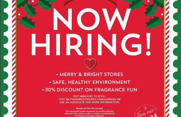 Bath & Body Works Now Hiring