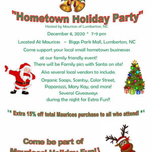 Hometown Holiday Party – December 8, 2020 at Maurice’s