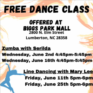 June Dance Classes at Biggs Park Mall