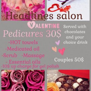 Headlines Salon Valentine’s Day SPECIALS
