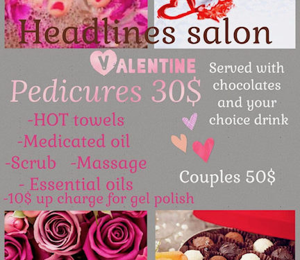 Headlines Salon Valentine’s Day SPECIALS