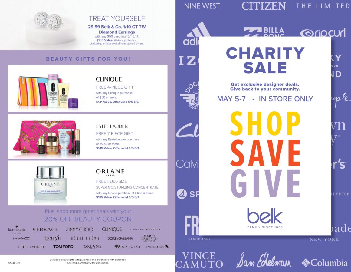 Charity Sale at Belk May 57 Biggs Park Mall